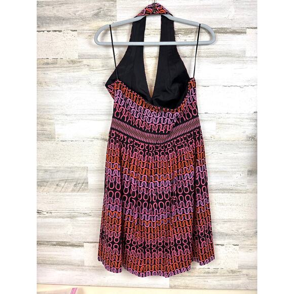 Trina Turk Womens 8 Blank Pink Orange Campania Silk Halter Mini Dress NEW - Picture 4 of 8